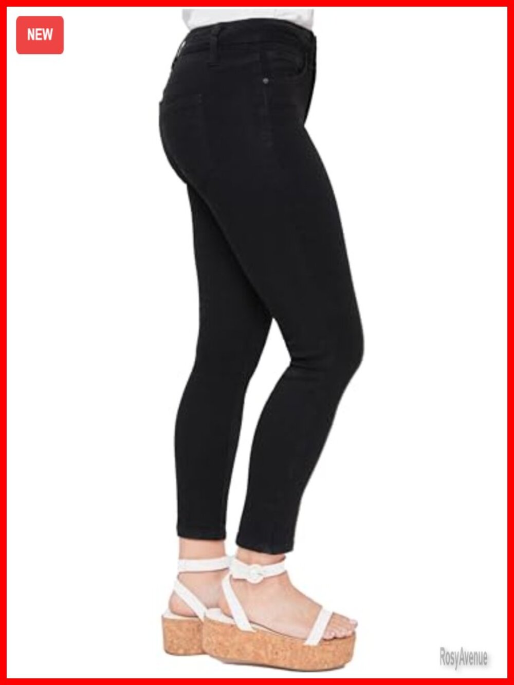 Petite Curvy Fit High Rise Skinny Jeans Stretch Denim Ankle